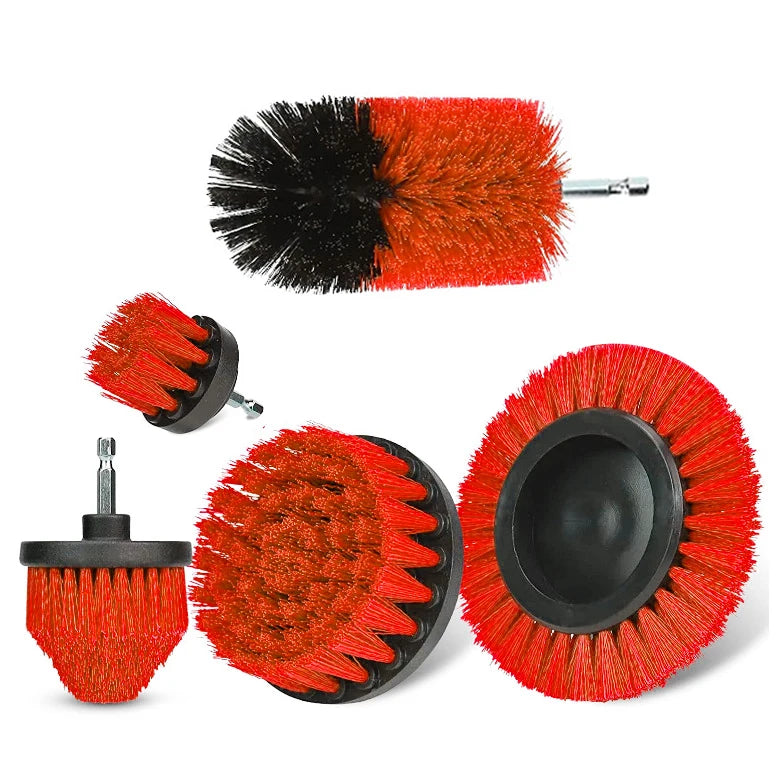 UNTIOR Electric Drill Brush Attachment Set Power Scrubber Brush Car Polisher Kitchen Bathroom Cleaning Tool Car Detailig Brushes
