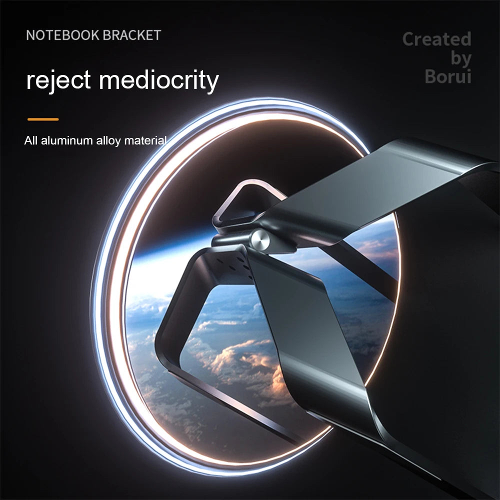 Laptop Stand Adjustable Aluminum Alloy Notebook Tablet Stand Up to 17.3 Inch Laptop Portable Fold Holder Cooling Bracket Support