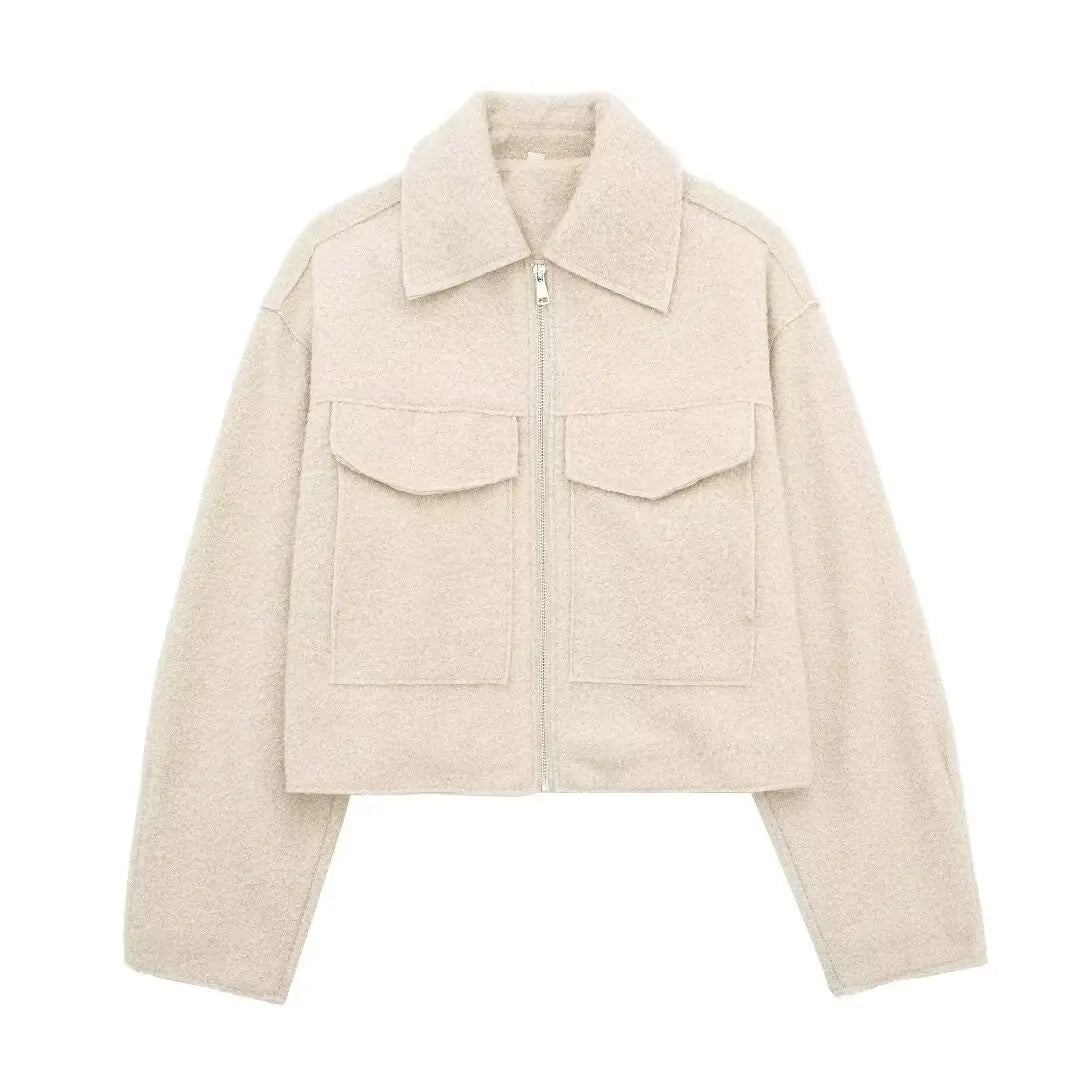 Arlena Cropped Wool-Blend Jacket
