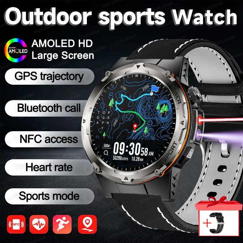 2025 NEW Top Popular Outdoors GPS tracker Sports Smart Watch Men 500mAh NFC HD Call IP68 depth waterproof Smart Watch T-REX3 Men