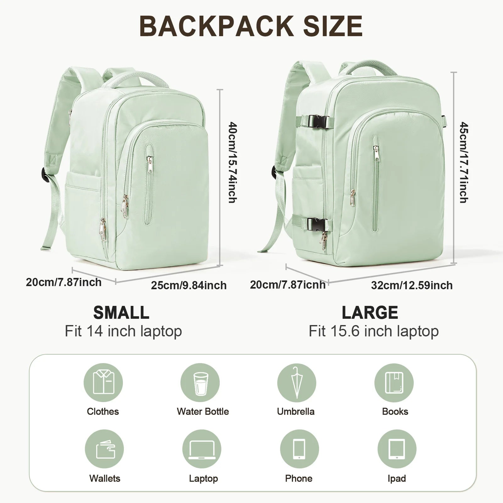 Laptop Bag Travel Backpack for Women Large Capacity Easyjet Carry-Ons 45x36x20 Backpack Ryanair 40x20x25, Men's Cabin Backpack