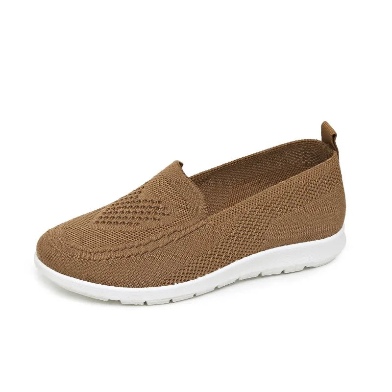 Women’s Casual Slip-On Shoes Breathable Flat Chunky Sole
