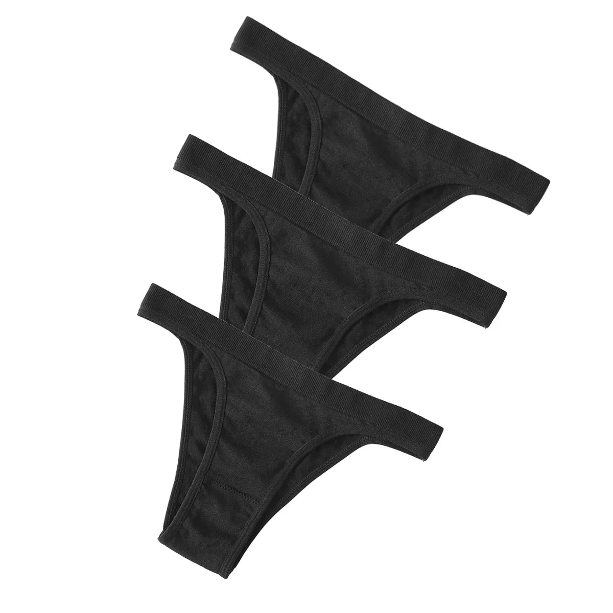 3PCS Set Women's High Rise Brazilian Panties Stretch Seamless Soft Sexy Lingerie