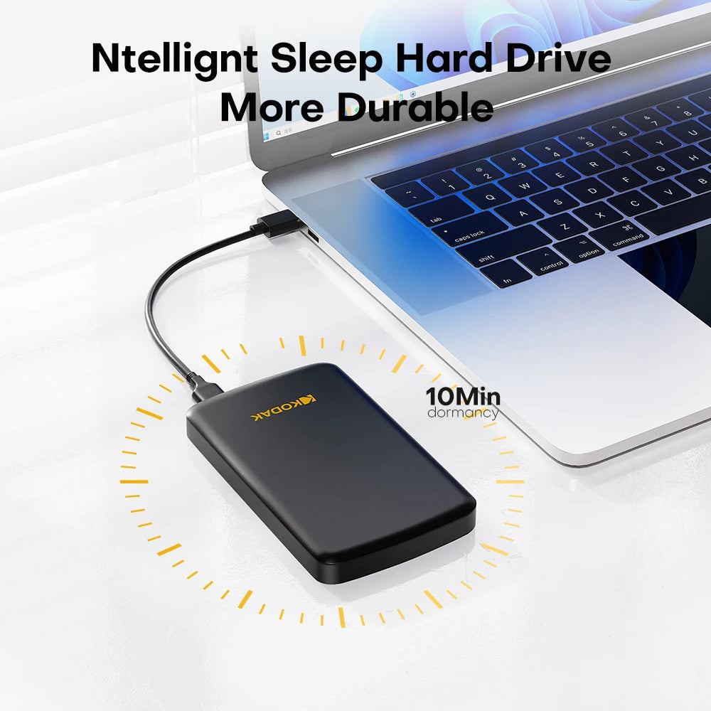 KODAK HDD 2.5 Inch Portable External Hard Drive 500GB 1TB USB 3.0 Storage Compatible for PS5 Xbox PC Mac Desktop MacBook