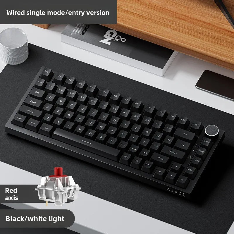 Heijue AK820pro Wireless Tri-Mode Mechanical Keyboard Customizable 75%