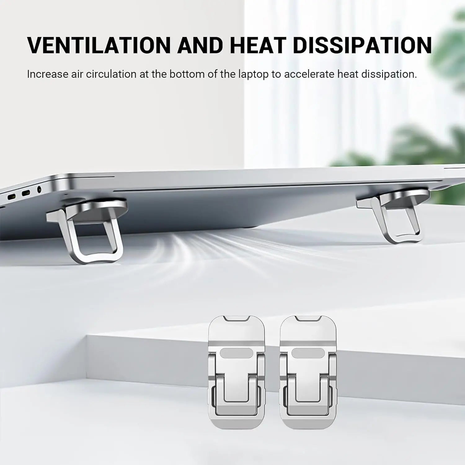 Fashionable Mini Portable Laptop Stand plastic Invisible Heightening Foot Pad Laptop Stand Foldable Desktop Tablet Stand