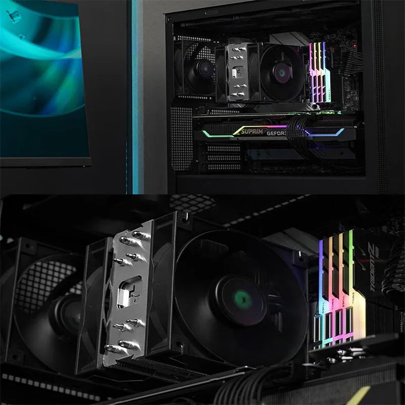 DEEPCOOL AG400 4 Heat pipes Dual Fan CPU Air-Cooling