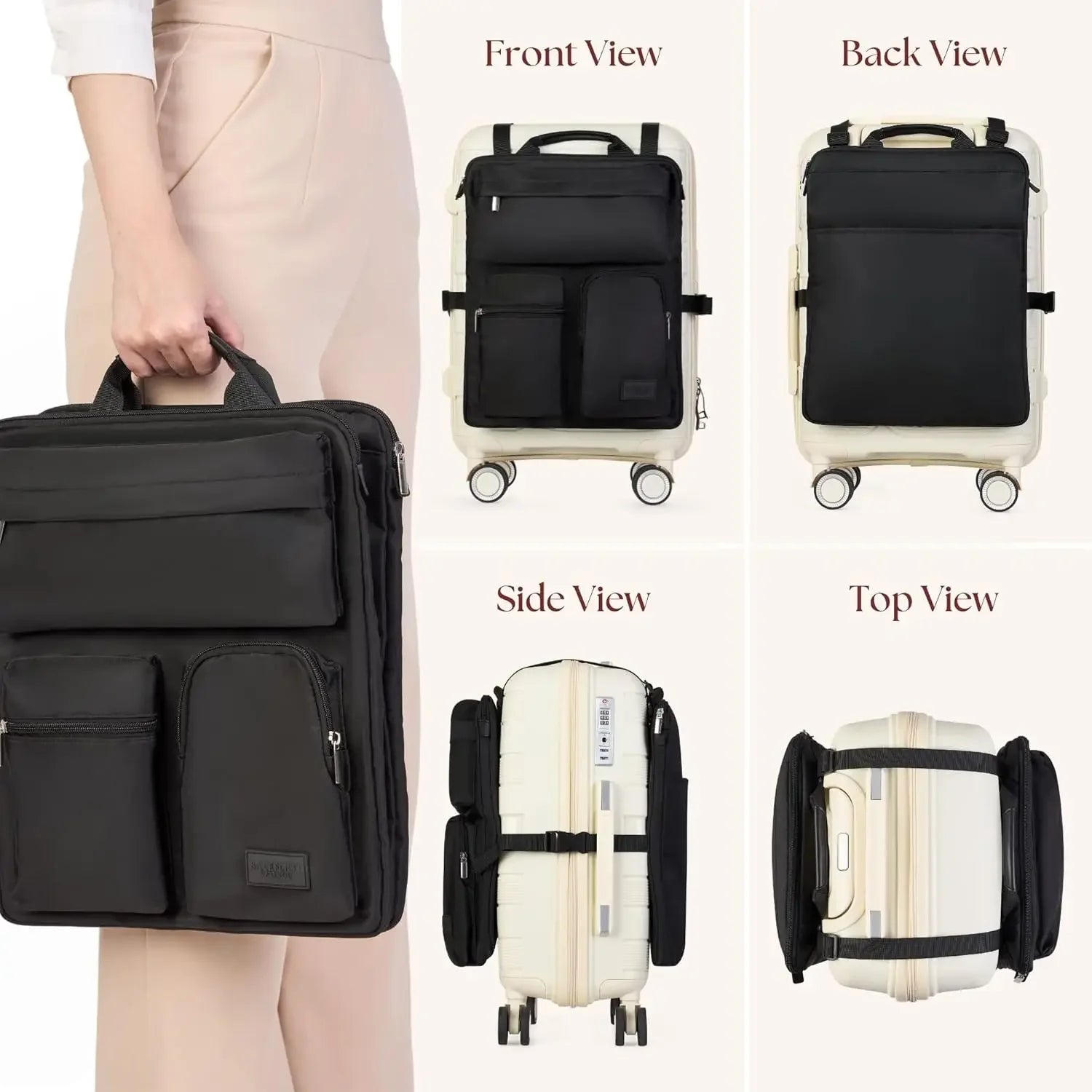 Laptop Bag Carry Over Luggage Organizer for Suitcase Adult Lightweight Multifunctional Portable Travel Packing Cube for Business