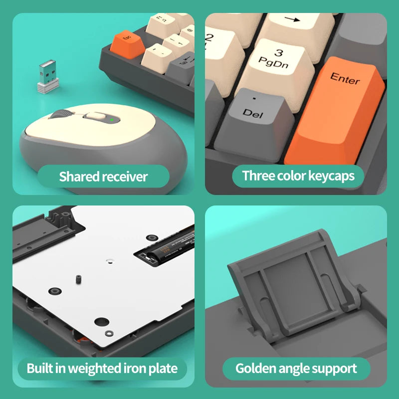 Shipadoo Wireless Keyboard and Mouse Combo Set