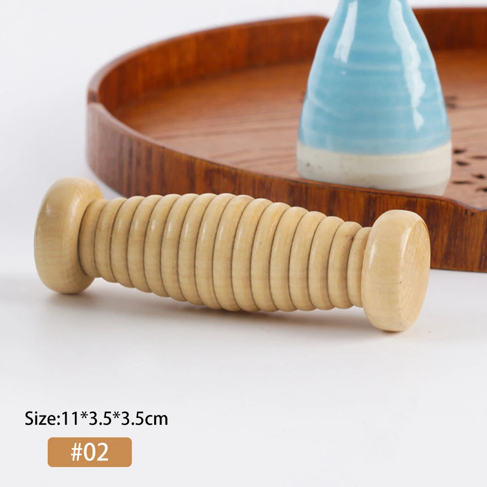 Wooden Massager Body Back Wooden Foot Roller, Foot Massager for Plantar Fasciitis, Stress Relief, Relaxation