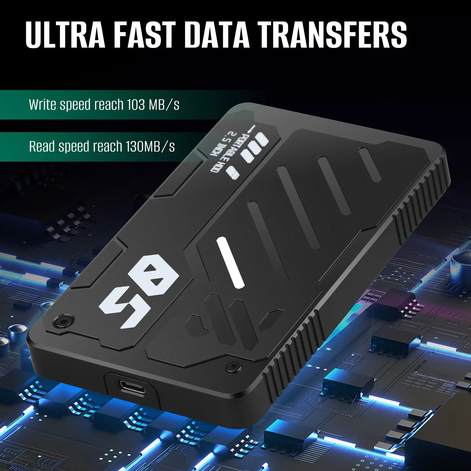 External USB3.0 HDD 1TB 750GB 500GB 320GB 250GB 160GB Armor RGB Portable Type-C Hard Drive Expansion Storage For Mac PC Laptop