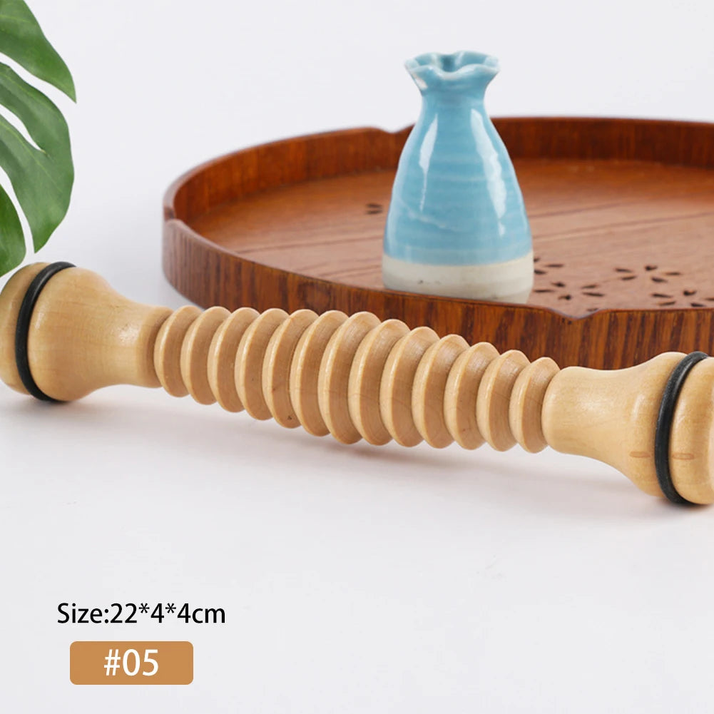 Wooden Massager Body Back Wooden Foot Roller, Foot Massager for Plantar Fasciitis, Stress Relief, Relaxation