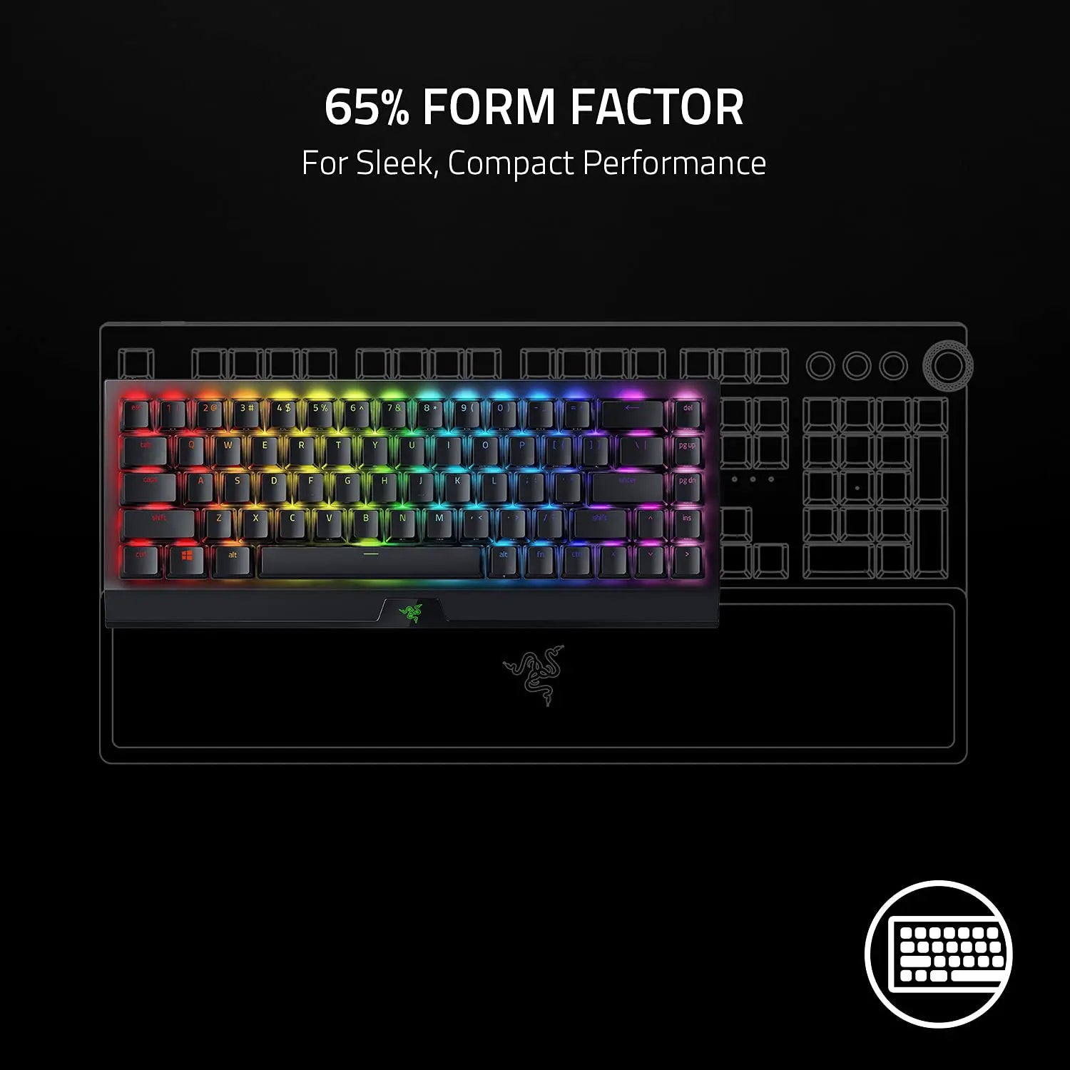 Razer BlackWidow V3 Mini HyperSpeed 65% Wireless Mechanical Gaming Keyboard