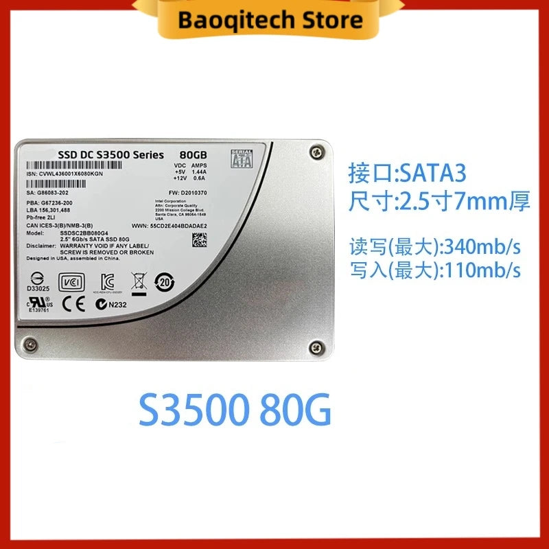 Brand new original SSD S3500 80GB 530 240GB SATA3 MLC chip 2.5 inches 7mm For Intel Enterprise solid state drive