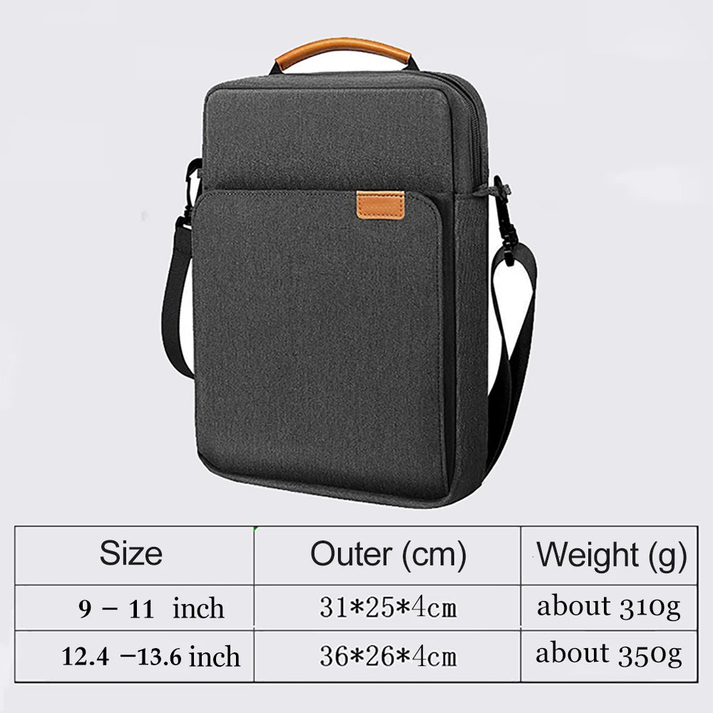 Shoulder Bag for MacBook Air 13 Case M4 M3 M2 M1 13.6 inch Laptop Bag for iPad Air 5 13 Pro 12.9 11 10th A16 S9 8 7 Plus Bag