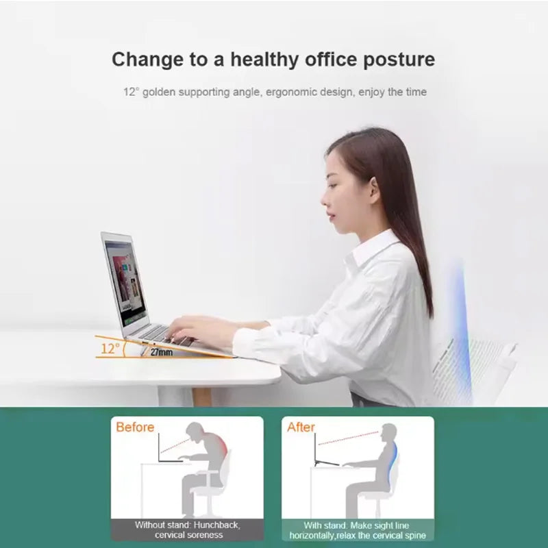 WeSeW 1 Pair Laptop Stand Portable Aluminum Notebook Stand 11.6-17inch for iPad for Macbook Air for HP For Lenovo For Asus