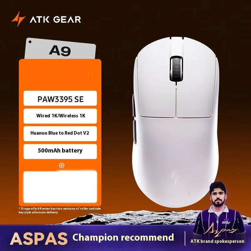 ATK A9 Ultra Wireless Gaming Mouse A9/A9 SE/A9 Plus/A9 Pro Tri Mode 8K Gaming Mouse 53g Lightweight E-sports PC Gift Customized