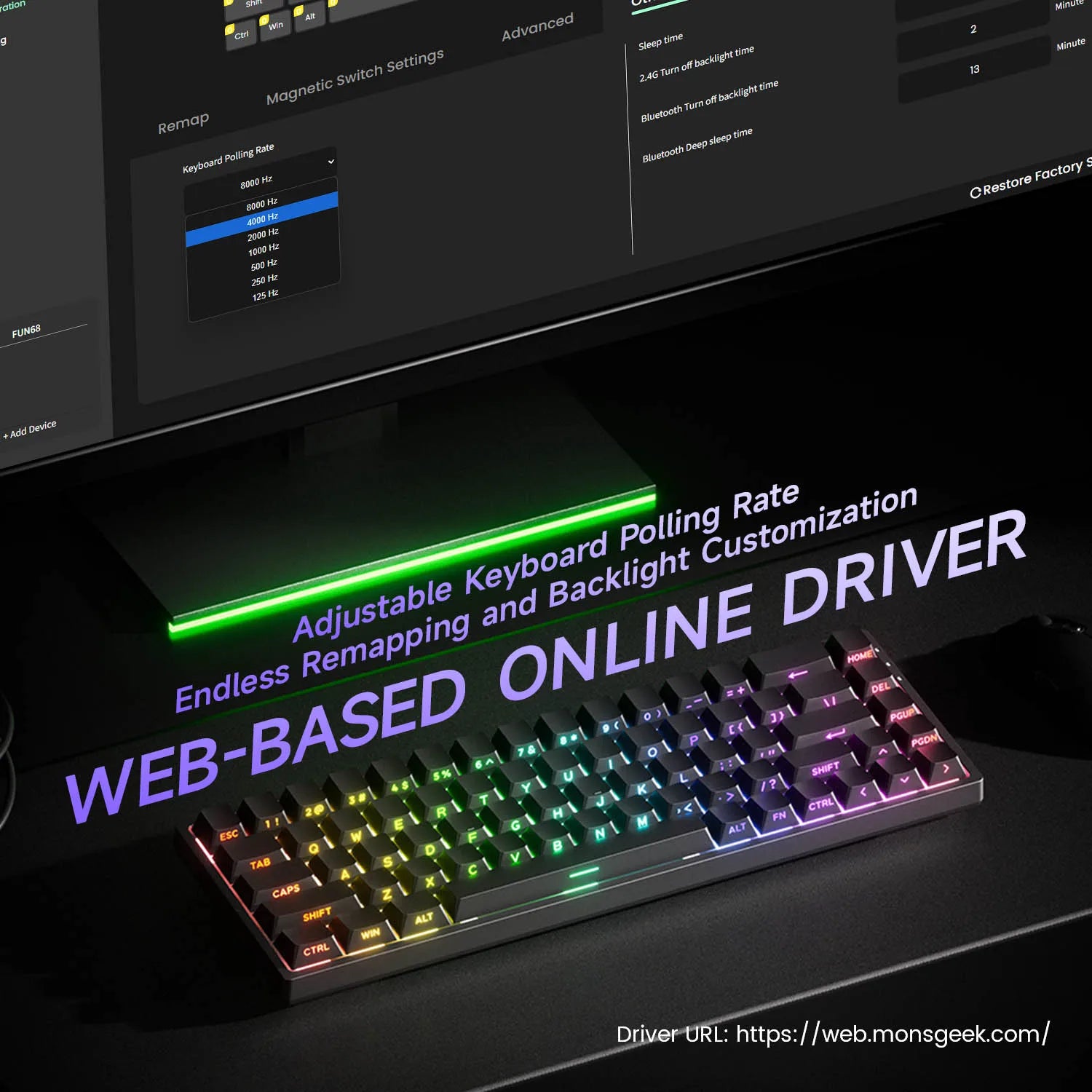 Akko MonsGeek FUN68 FUN60 PRO&MAX  HE Magnetic Keyboard 60% 65% Gaming Keyboards Rapid Trigger 8K Custom Keyboard Gamer Esports