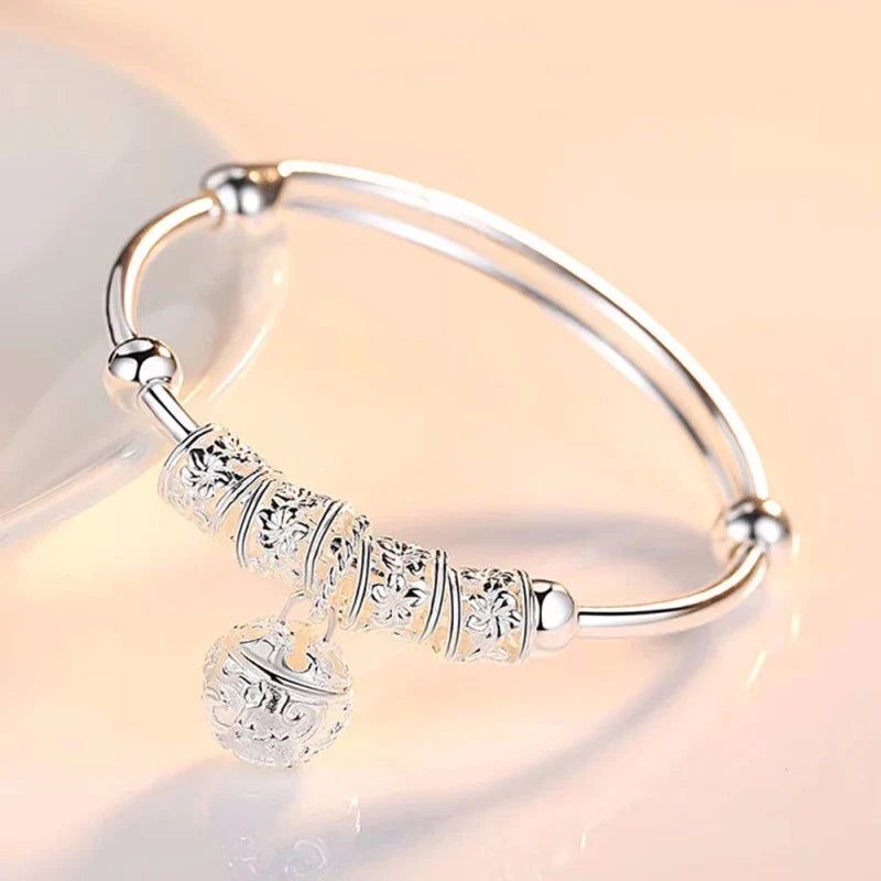 925 Silver Hollow Bell Bangle