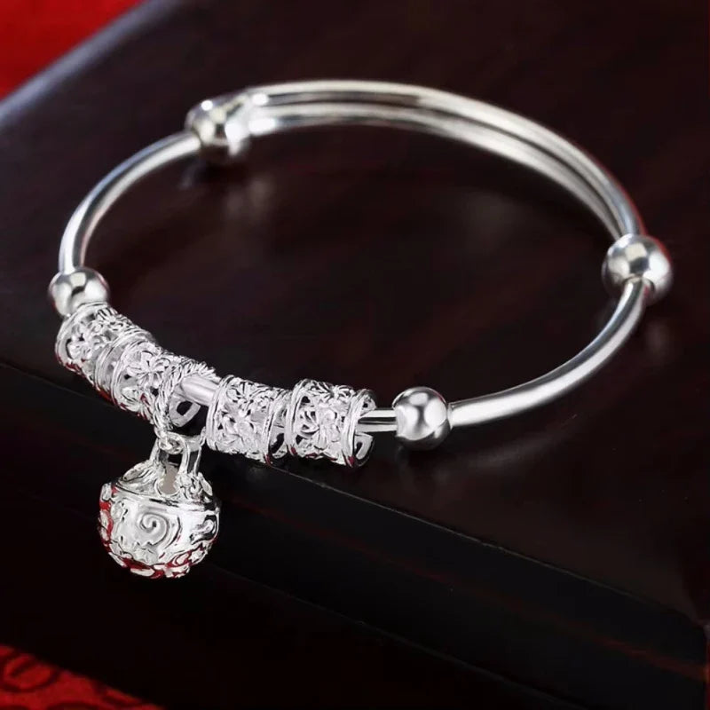 925 Silver Hollow Bell Bangle