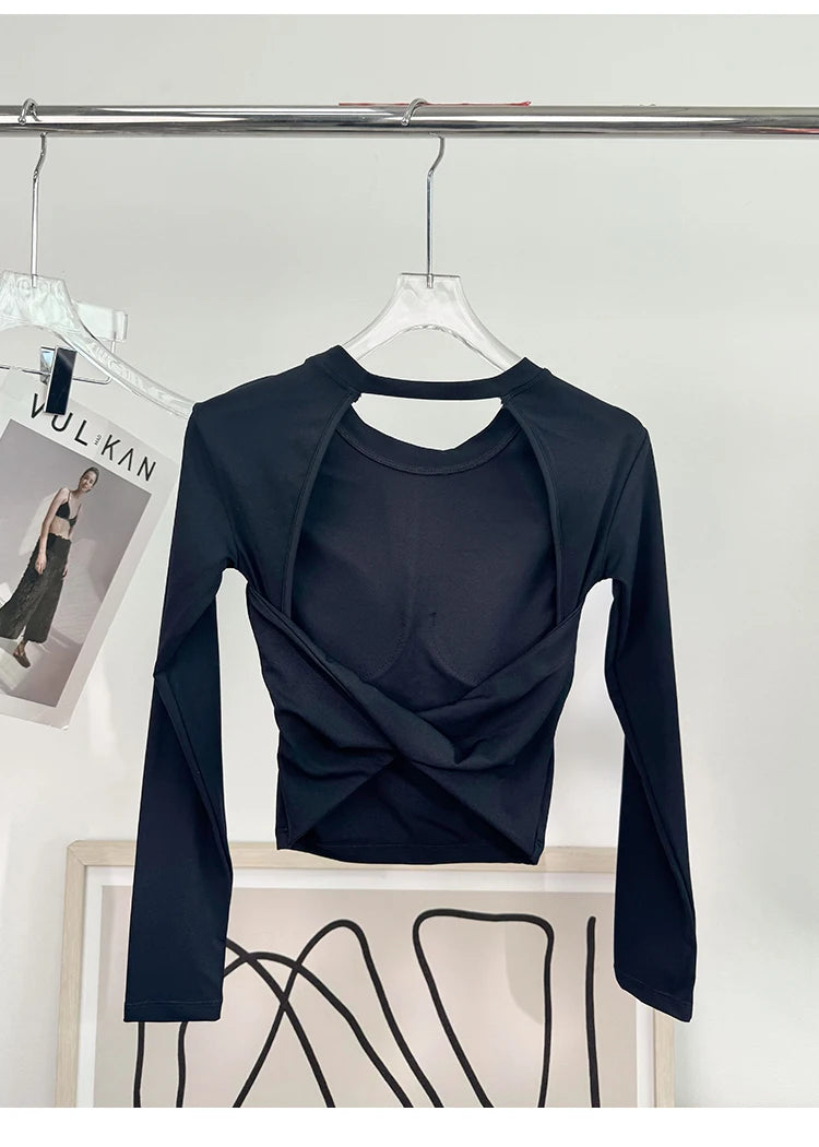 Yoga long-sleeved fixed-style sports bra