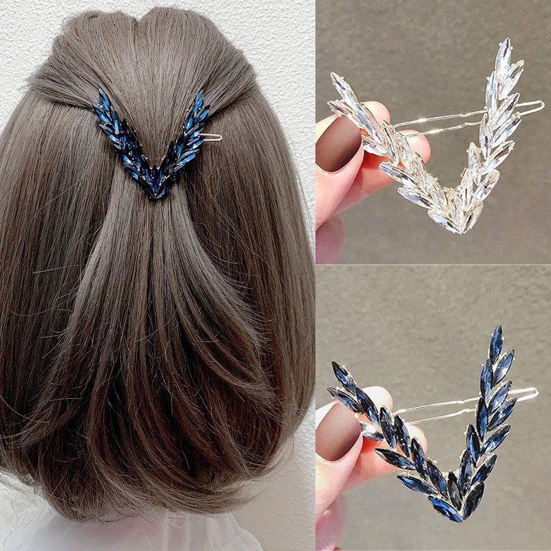 Crystal V-Shape Hair Clip