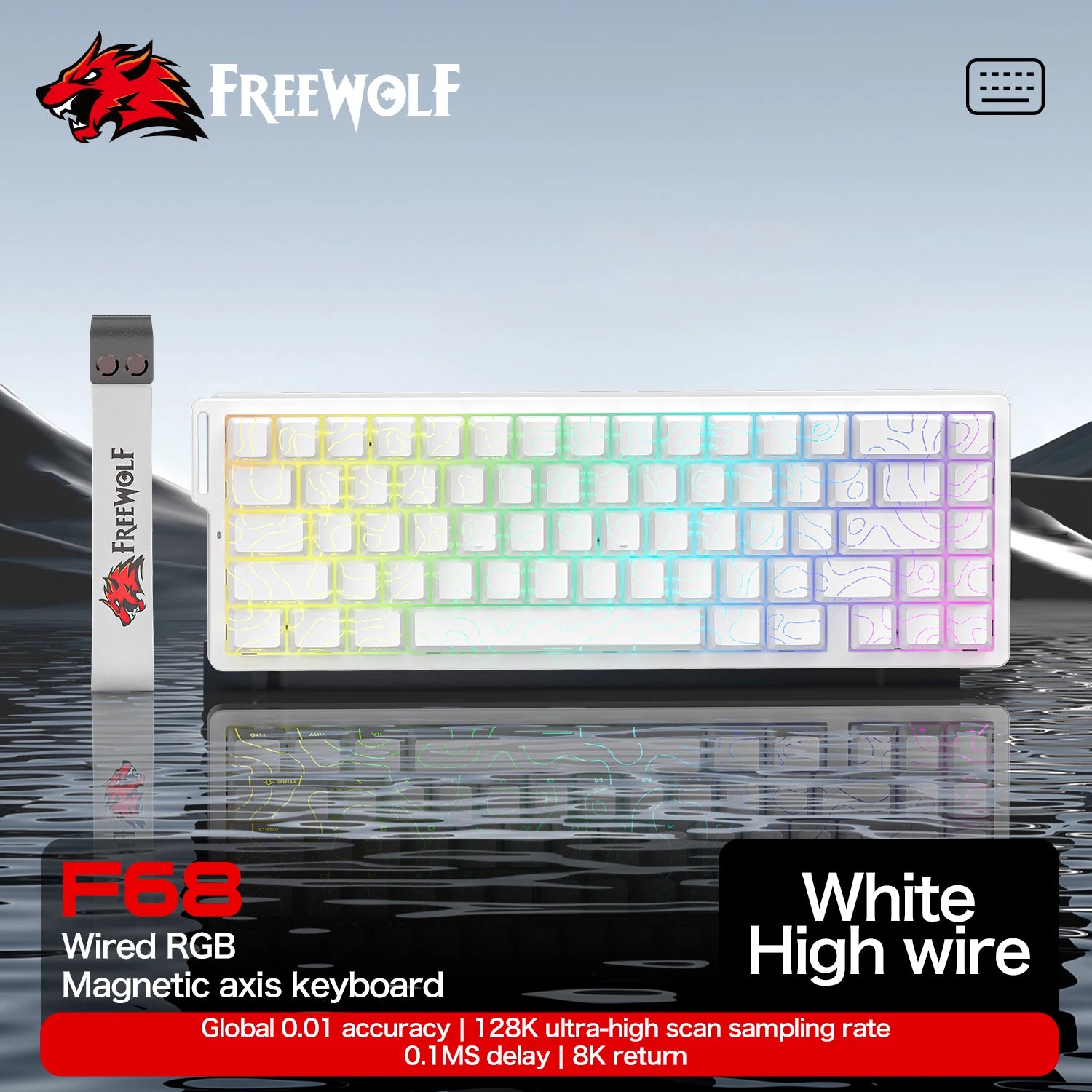 Magnetic Gaming Keyboard ATTACK SHARK X68HE X68PRO HE and FREEWOLF F68