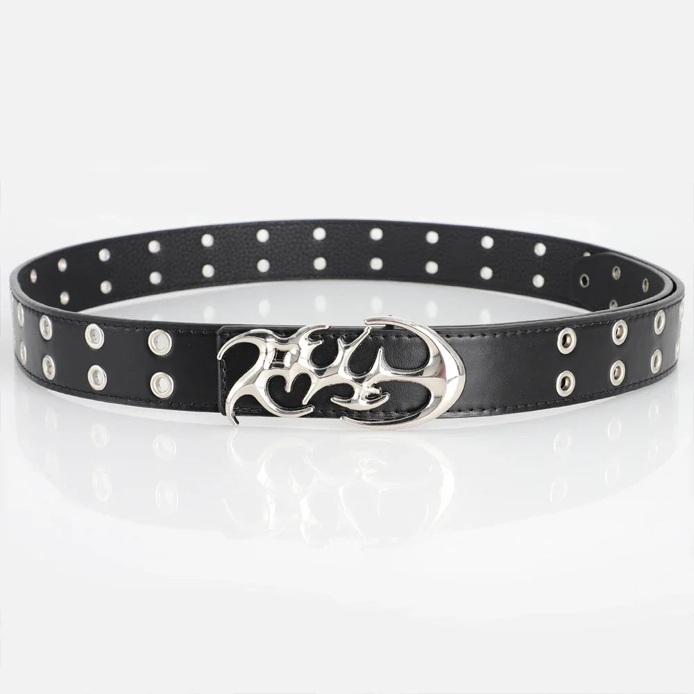 Gothic Buckle Leather Belt