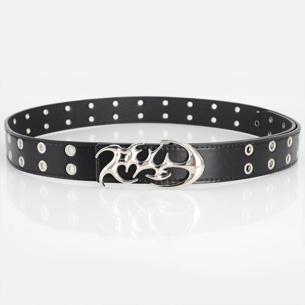 Gothic Buckle Leather Belt
