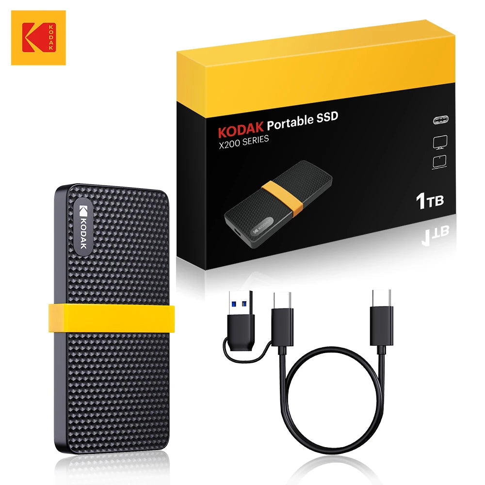 KODAK Original X200 External SSD Hard Drive HD Externo USB3.1 Portable