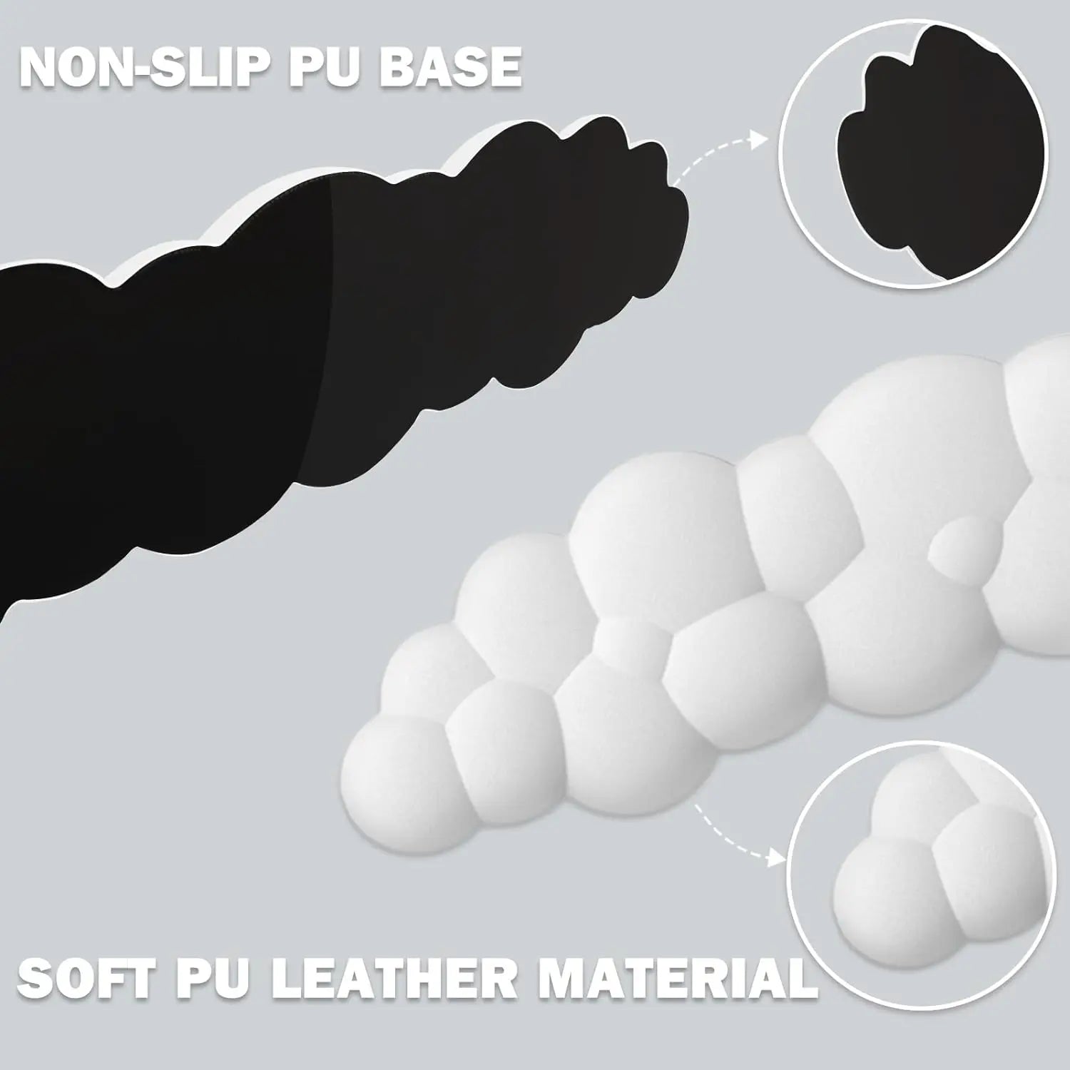 Ergonomic Keyboard Mouse Cloud Wrist Pad