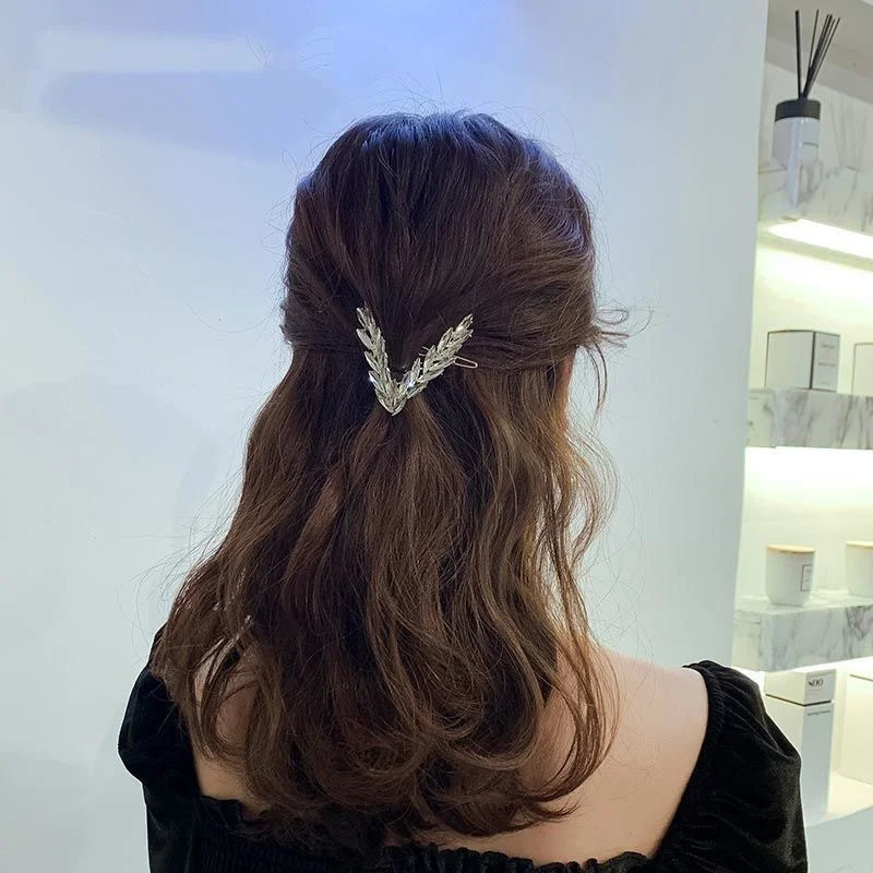 Crystal V-Shape Hair Clip