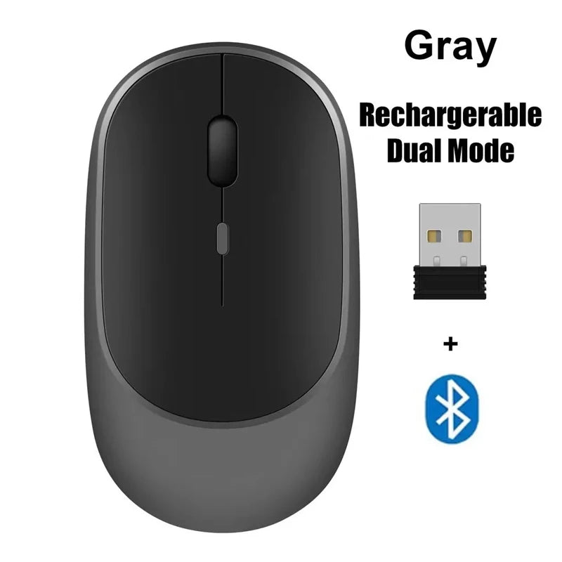 Wireless Mouse Rechargeable Mouse Dual Modes Bluetooth-compatible 2.4G USB Mice For Computer Laptop Tablet Macbook Mause