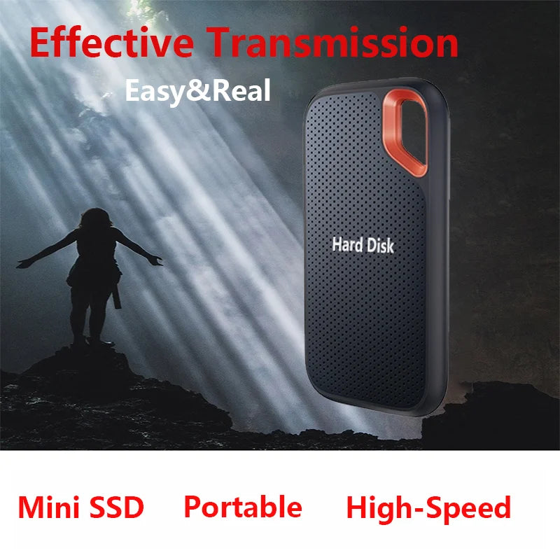 High-speed Solid-state Drive 1TB/2TB Portable SSD 4TB External Hard Drive 256TB Mass Hard Disk USB3.2 Type-C for Laptop/MAC/PC