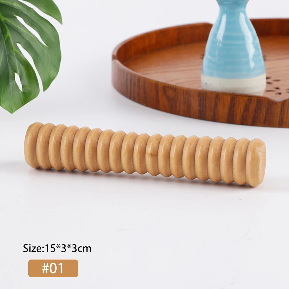 Wooden Massager Body Back Wooden Foot Roller, Foot Massager for Plantar Fasciitis, Stress Relief, Relaxation