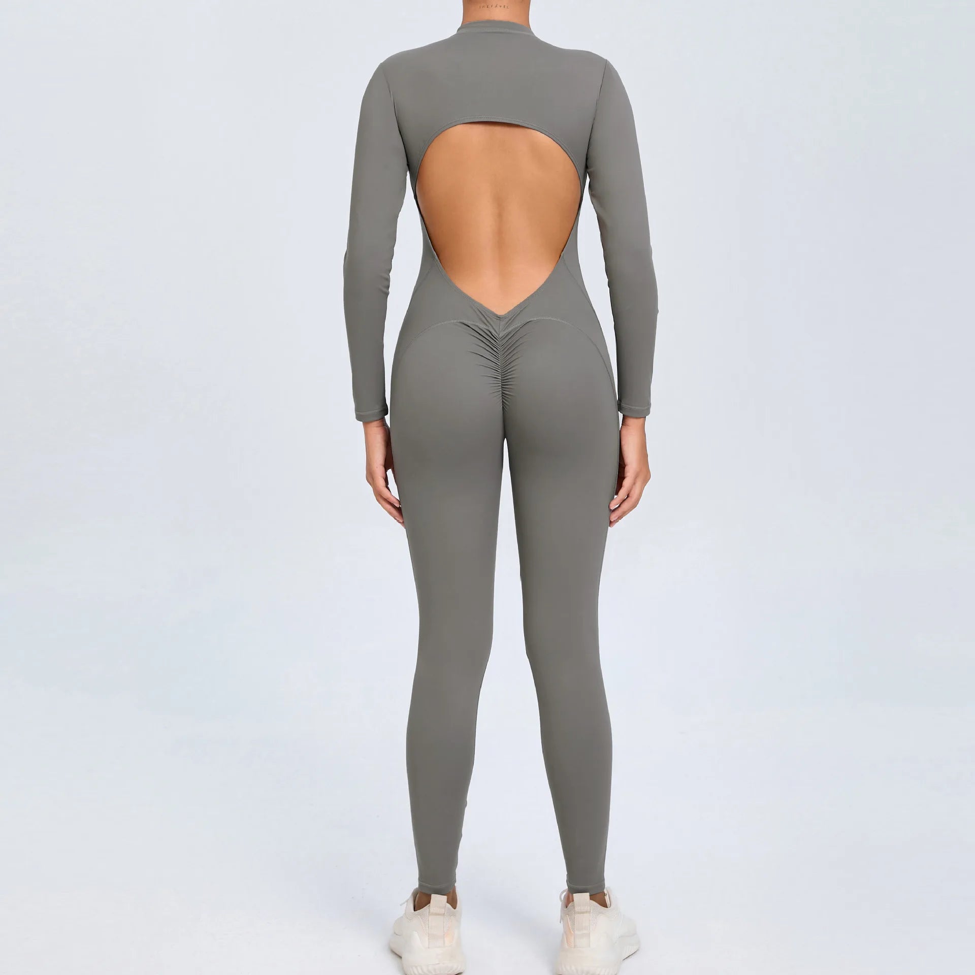Quick-drying Zipper Yoga Jumpsuit Fitness Training Sports Tights