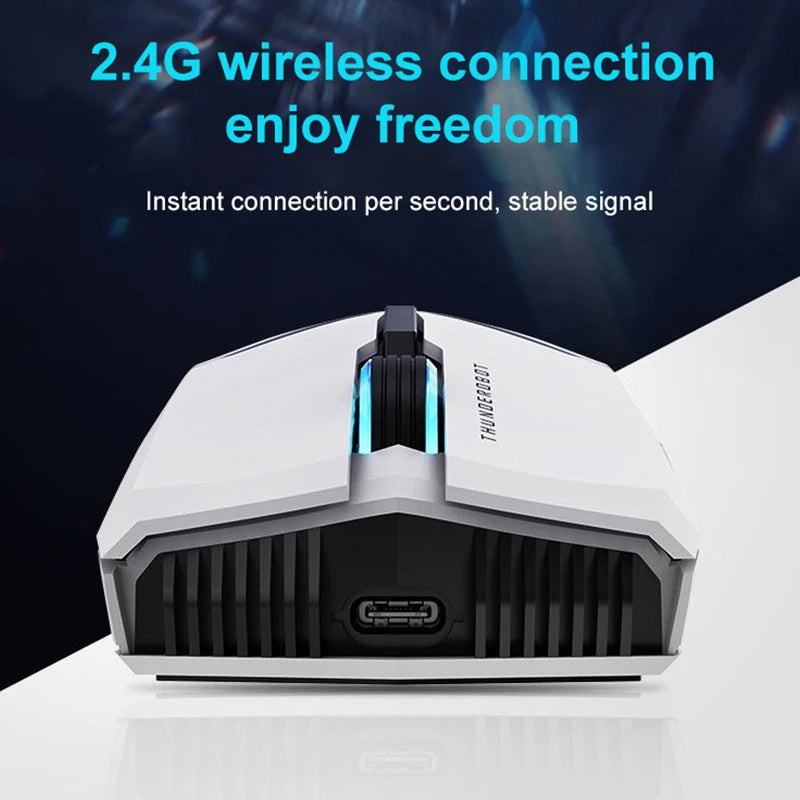 New ThundeRobot ML701 Wireless Gaming Mouse 4000DPI 600mAh Gamer Rechargeable 2.4G PAW3212 Wireless Mouse for Laptop PC Gaming