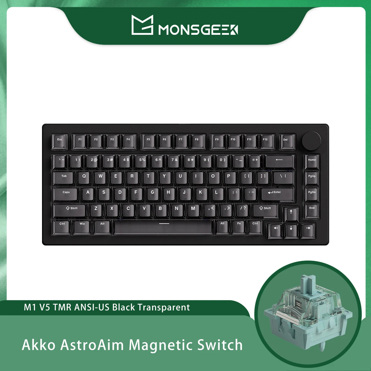 Akko MONSGEEK M1 V5 TMR Rapid Trigger Gaming Keyboard with Magnetic/Mechanical Switches 8K RGB Hot-swap Aluminum Keyboard Gasket