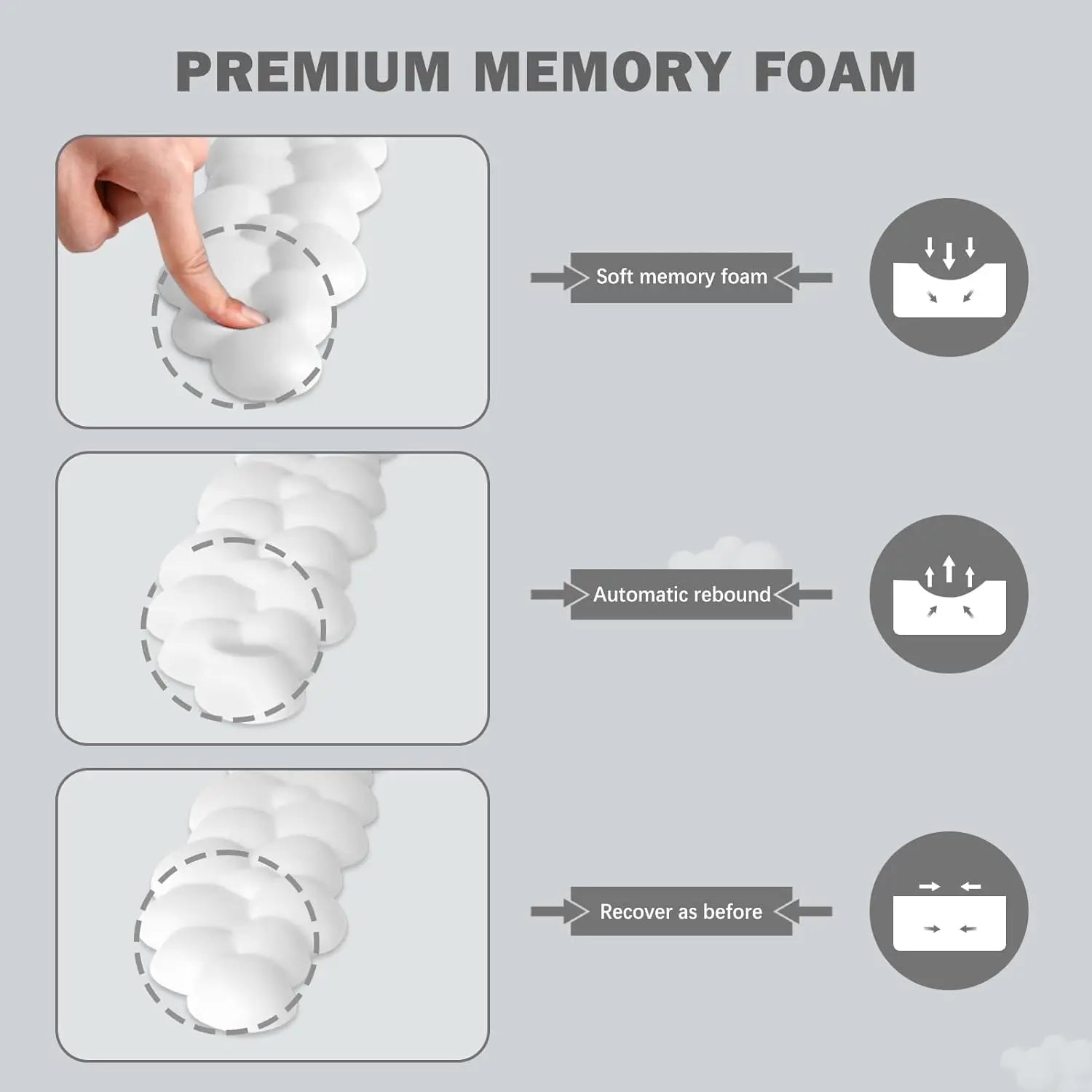 Ergonomic Keyboard Mouse Cloud Wrist Pad