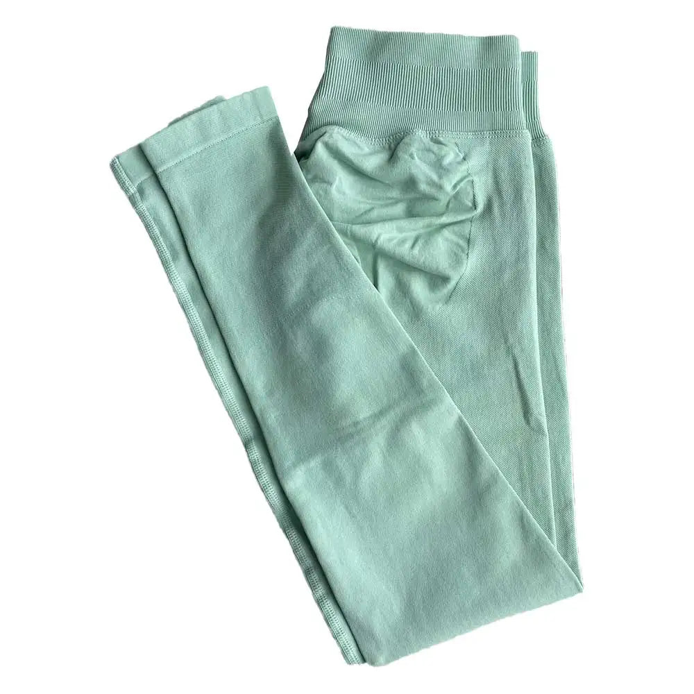 Leggings Women Dfyoga Seamless Sports Yoga Pants Low Ribbed Band Gym clothes Fitness Workout wear Scrunch Bum Tights