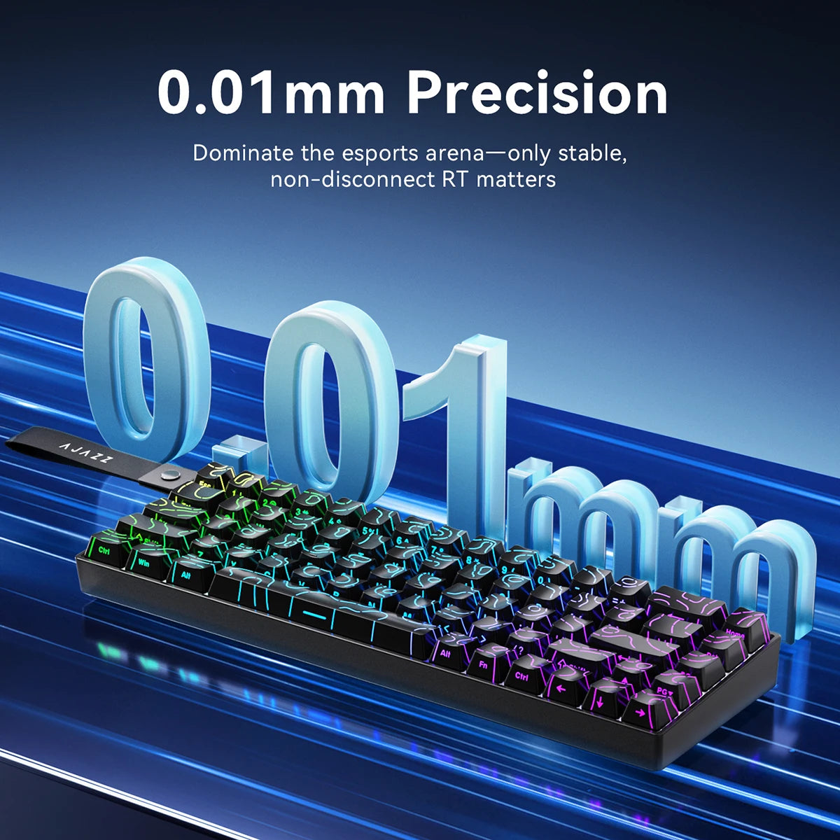 Ajazz AK680 V2 Gaming Magnetic Switch 8K Polling Rate RGB Lighting Aluminum Alloy Plate