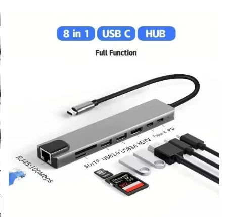 3 in 1 Usb Hub USB C to HDMI-compatible Splitter HUB Type-c to HDMI