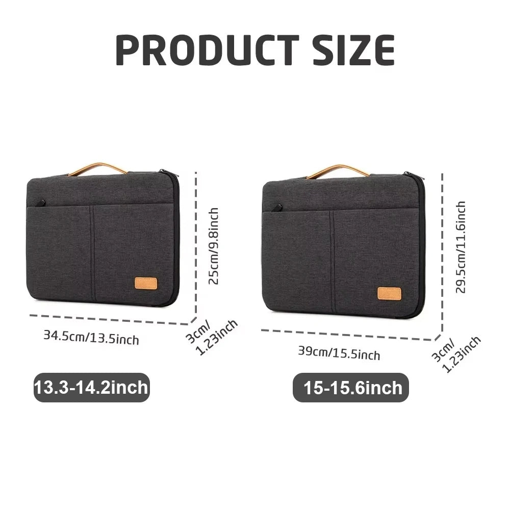 Protective Laptop Sleeve Case for 13.3 14 15.6 16 Inch New MacBook Pro M3 Max M2 M1 Slim Carrying Laptop Bag Men Women
