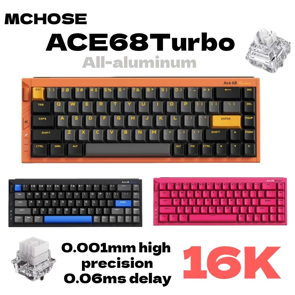 MCHOSE Ace68 Turbo Magnetic Switch Keyboard 16k Aluminium Alloy