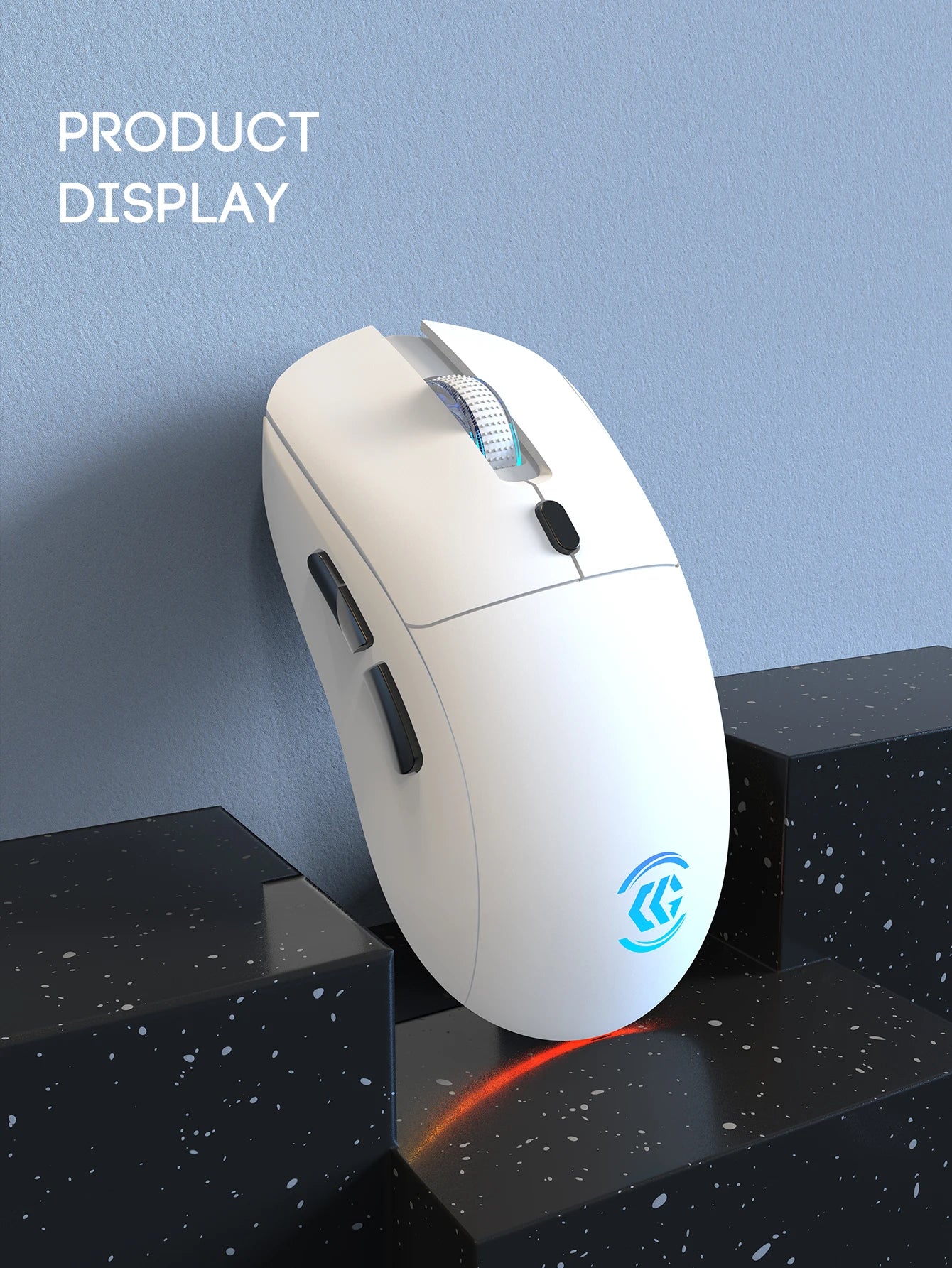 2.4G wireless mouse, 6-button rechargeable light-emitting mouse, portable game office, 3600DPI