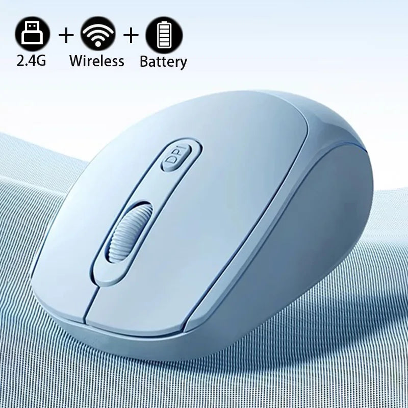 Dual Mode Wireless Mouse Bluetooth-Compatible 2.4G Wireless Mouse Computer Mice for Windows 7/8/10 Mac iOS Android Laptop Tablet
