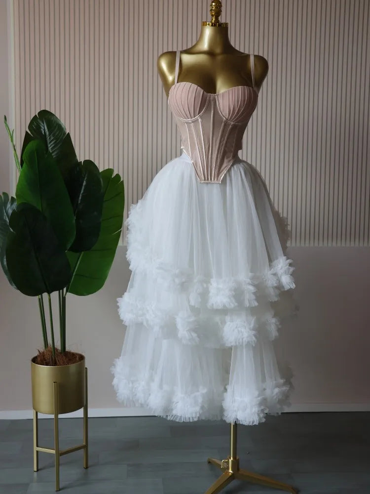 Women's Dress Set Sleeveless Strap Tops and Pleated Tiered Skirts Suit Elegant Vacation Birthday Two 2 Piece Set Outfits