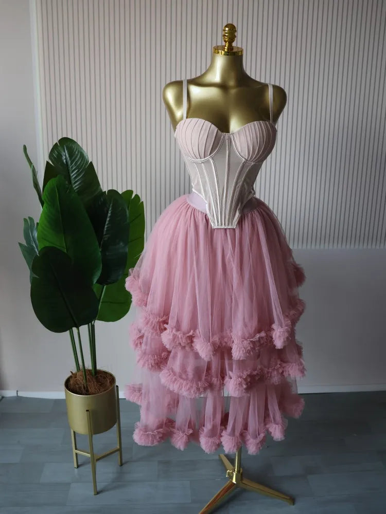 Women's Dress Set Sleeveless Strap Tops and Pleated Tiered Skirts Suit Elegant Vacation Birthday Two 2 Piece Set Outfits