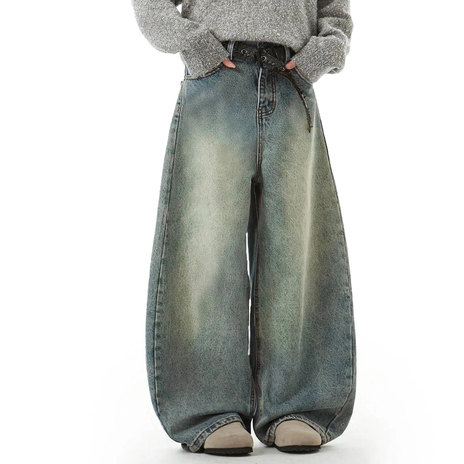 Blue Wide Leg Vintage Denim Jeans