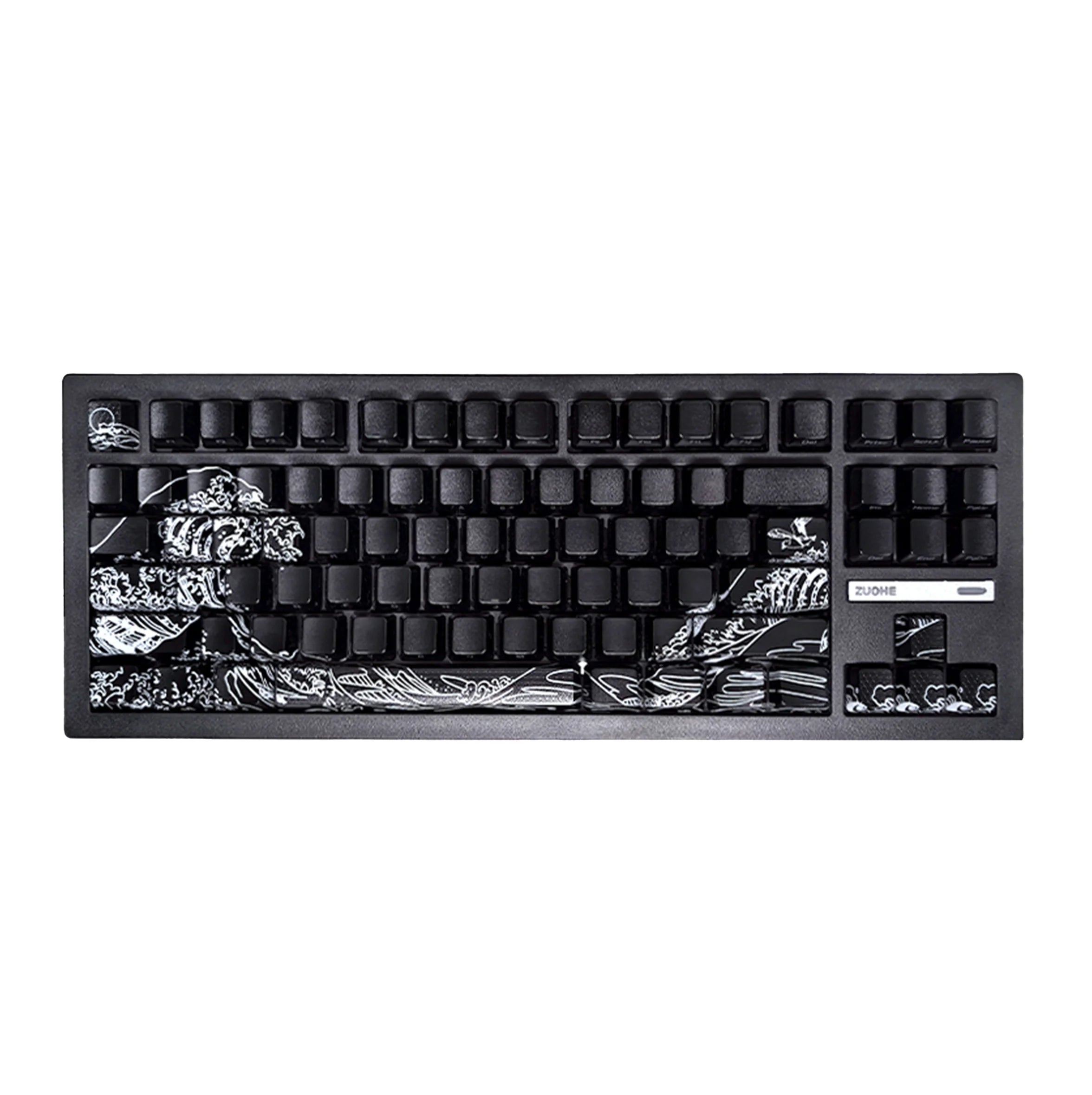 ZORNHER ZH870 Wireless Mechanical Gaming Keyboard,80% Black Custom Creamy Sound Keyboard with Lighted Up IMD PBT Keycaps